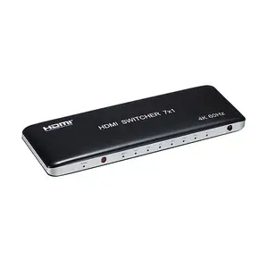 कंप्यूटर PS3 सेट-टॉप बॉक्स सेवन वे HDMI 4K60HZ कनेक्शन के लिए HDMI 7-इन/1-आउट HD स्विचर वीडियो स्प्लिटर्स और कनवर्टर