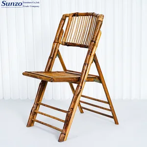 Design classico all'ingrosso sedia pieghevole in bambù sedia da giardino matrimonio