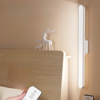 Lampe de bureau LED moderne à piles, longueur 42 cm, rechargeable USB, lumière magnétique rotative, commande tactile, lampe de lecture originale