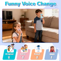 Çocuklar için Video Görüntülü Telsiz Hediye Seti 2'li Paket HD Görüntülü İnterkom Şarj Edilebilir Karikatür Ses Değiştirici Tek Tıkla Arama Çocuk Telsizi