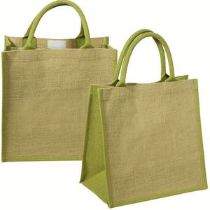 Sac à main en jute écologique exquis, sac cadeau promotionnel, sac de shopping, personnalisation du logo - Product Image 4