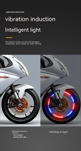 Lumières LED pour moyeux de roue de <span class=keywords><strong>voiture</strong></span>, rechargeables automatiquement, lumière de nuit pour <span class=keywords><strong>valve</strong></span>, lampe décorative colorée à flash explosif pour pneus de moto - Product Image 5