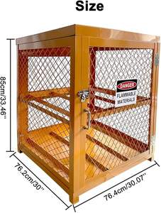 औद्योगिक भंडारण लॉकर चार पहियों थोक निर्माताओं के स्टील प्रोपेन चल पिंजरे तरलीकृत पेट्रोलियम टैंक भंडारण - Product Image 2