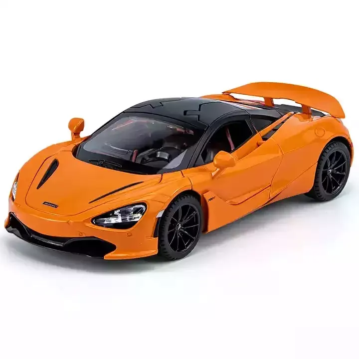 McLaren 720S 1/24 juguetes para los ninos 2022 lega tirare indietro modello di auto sportiva luci e suoni regalo per bambini modello di auto pressofuso