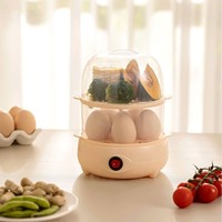 Cuiseur à œufs électrique multifonctionnel pour la maison, anti-brûlure à sec, arrêt automatique, petit mini cuiseur à œufs, 7+ œufs, petit-déjeuner