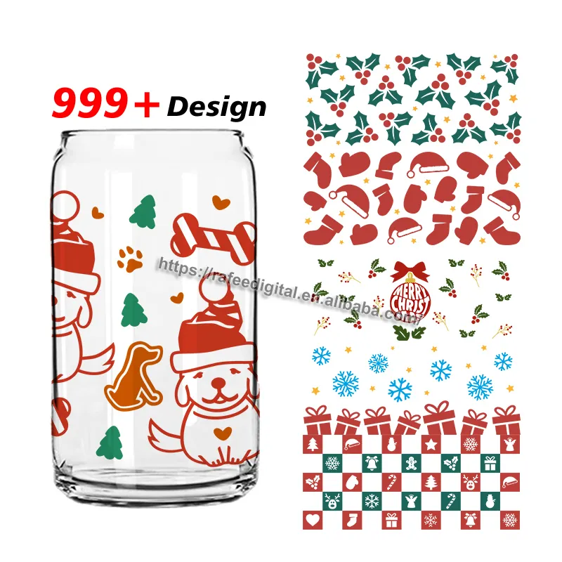 Trend ürünleri 2023 yeni varış noel festivali tasarım UV-DTF çıkartmaları Sticker UVDTF Tumbler Wrap transferler UV DTF kupası Wrap