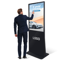 Afficheur publicitaire numérique LCD vertical 4K avec écran tactile, logiciel Android, pour centres commerciaux, modèles 43, 50, 55, 65 pouces