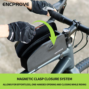 엔크프로브 완전 방수 그래블 자전거 프론트 프레임 팩 볼트온 MTB 로드 바이크 탑튜브 가방 마그네틱 원핸드 개폐 - Product Image 5