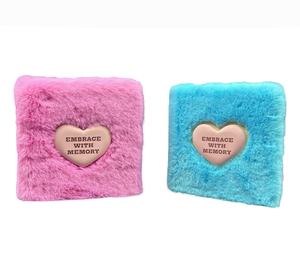 Album <span class=keywords><strong>photo</strong></span> en peluche entièrement personnalisé avec cœur en cuir intégré et insert en éponge, <span class=keywords><strong>livre</strong></span> <span class=keywords><strong>photo</strong></span> pour album familial, souvenir de voyage - Product Image 1