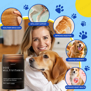 Nuevo Diseño, Apoyo para una Piel Más Sana, Digestión, Salud del Corazón, Mejora <span class=keywords><strong>la</strong></span> Digestión, Multivitaminas Masticables Blandas para Perros, para <span class=keywords><strong>la</strong></span> Salud de las Articulaciones - Product Image 3