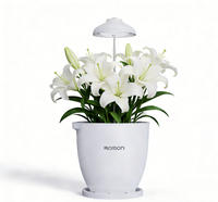 Wi-Fi cerdas Bluetooth pot tanaman Mini, pot bunga dapur penumbuh dalam ruangan pintar ABS/plastik cerdas ramah lingkungan