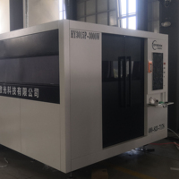 Machine de découpe laser à fibre CNC entièrement fermée 3000W HY3015P pour la découpe de tôles en acier au carbone, acier inoxydable et aluminium