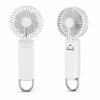 Ventilateur portatif pliable, mini ventilateur de refroidissement USB, 2400mAh, rechargeable par Type-C, vent puissant pour les voyages d'été, le camping