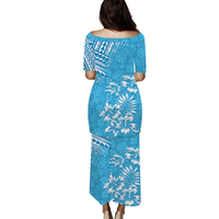 Robe polynésienne grande taille Puletasi traditionnelle île imprimée coupe confortable femmes élégante épaules dénudées plage fête porter quantité minimale de commande bas