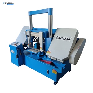 <span class=keywords><strong>Scie</strong></span> à <span class=keywords><strong>ruban</strong></span> CNC hydraulique à portique automatique pour la découpe de métaux de 400 mm, machine de découpe de métaux GNS4240 - Product Image 1