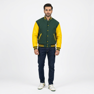 2024 Top Selling Lettermen Varsity <b>Baseball</b> <b>Jackets</b> <b>Men</b> Durable Stand Breathable Winter Canvas Low MOQ Personalized New Arrival - Product Image 1