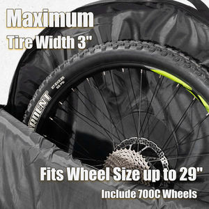 Sac de transport professionnel <span class=keywords><strong>pour</strong></span> roues de vélo avec rembourrage en mousse souple <span class=keywords><strong>pour</strong></span> roues de route et VTT de 26, 27,5 et 29 pouces, idéal <span class=keywords><strong>pour</strong></span> le transport et le rangement en voyage. - Product Image 3
