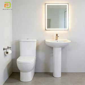 Usine Céramique Complète Placard D'eau Au Sol Lavage Deux Pièces Toilette et Piédestal Lavabo Ensemble Salle De Bains <span class=keywords><strong>Wc</strong></span> Toilette Ensemble - Product Image 2