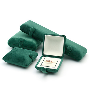 Boîte à bijoux haut de gamme en velours avec logo personnalisé pour pendentif anneau, rangement étanche pour bracelets femme avec fermeture à bouton - Grande Vente - Product Image 6
