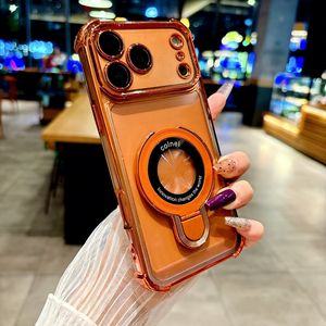 Coque Arrière Luxe Électroplaquée Antichoc avec Anneau Support <span class=keywords><strong>pour</strong></span> iPhone 17 Air 16 15 14 13 12 11 Pro Max – Étui <span class=keywords><strong>de</strong></span> Protection Bumper <span class=keywords><strong>pour</strong></span> Téléphone Portable - Product Image 2