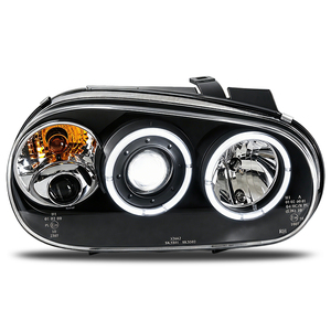 Conjunto de Faros Delanteros para Volkswagen Golf 4 04-08, Modificados con Lentes LED, Luces de Circulación Diurna Angel Eyes, Intermitentes - Product Image 5