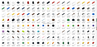 100g/sac (environ 500 pièces) Briques de construction en plastique pour peinture pixelisée, Plaque n°3024 1x1, Jouet de construction promotionnel