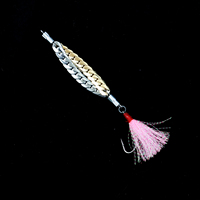 Hameçons flottants en acier inoxydable pour lancer à longue distance, avec paillettes lumineuses effet sangsue, pour appâts vivants, utilisation jour et nuit, eau douce, pour la perche et le crappie