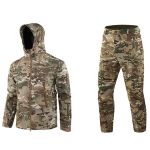 ESDY户外运动训练服制服迷彩狩猎战术夹克长裤套装