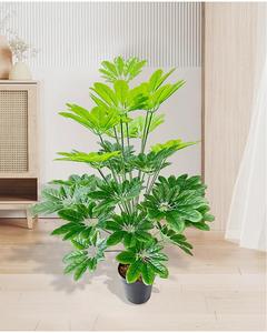 Planta verde en maceta <span class=keywords><strong>de</strong></span> plástico imitación bonsái árbol <span class=keywords><strong>Schefflera</strong></span> grande artificial al por mayor para la decoración del balcón del piso <span class=keywords><strong>de</strong></span> la Oficina <span class=keywords><strong>de</strong></span> la sala <span class=keywords><strong>de</strong></span> estar - Product Image 4