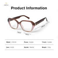 Montures de lunettes de luxe en gros - Nouveau design utilisant du matériau en acétate italien Mazzucchelli de qualité supérieure dans un brun dégradé élégant