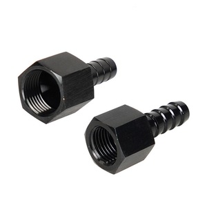 Adaptateur de régulateur de pression de carburant en alliage d'aluminium noir, raccord de tuyau automobile 3/8 à AN6 AN8 - Product Image 1