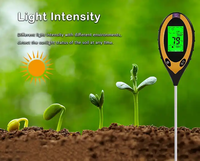 Testeur de sol 4 en 1 PH/Température/Humidité/Lumière du soleil Testeur numérique de pH du sol pour jardin Plante Fleur