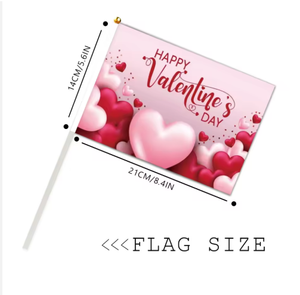 Bandera Personalizada para el Día <span class=keywords><strong>de</strong></span> San Valentín (Tela <span class=keywords><strong>de</strong></span> Tamaño Personalizado) para Organizaciones Sin Fines <span class=keywords><strong>de</strong></span> Ganancia - Pancarta Publicitaria Resistente para Exteriores - Product Image 4