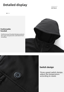 Chaquetas Calefactables Personalizadas, <span class=keywords><strong>Chaqueta</strong></span> Casual Cálida para Hombre, Talla Grande, Poliéster y Algodón, Abrigo Calefactable Recargable para <span class=keywords><strong>Invierno</strong></span> al Aire Libre - Product Image 4