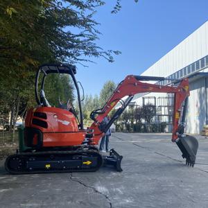 Mini máquina excavadora de 3,5 toneladas excavadora de orugas china para granja de motores Kubota usada envío gratis EPA Euro 5 Motor de núcleo 1 año - Product Image 1