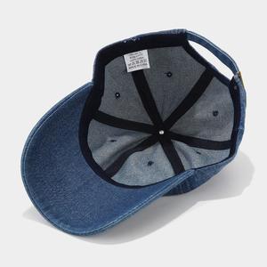 LDSC Vente en gros 6 panneaux Casquettes de baseball en denim non structurées Semi Custom Embroidery Logo Trendy <span class=keywords><strong>Jeans</strong></span> Dad Caps for Outdoor Sport - Product Image 4