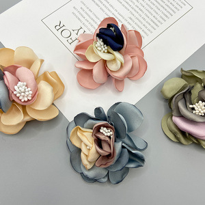Yupu Korean Style Burnt Edge Rose <b>Flower</b> Hair Accessories Handmade For Wedding Gift Decorative <b>Flowers</b> - Product Image 4