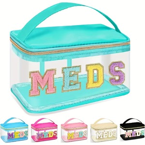 Hot <strong>Sale</strong> Waterproof Transparent Pvc Embroidery Letter <strong>Cosmetic</strong> <strong>Bag</strong> Women Large Capacity Travel Toiletry <strong>Bag</strong> Makeup <strong>Bag</strong> - Product Image 6