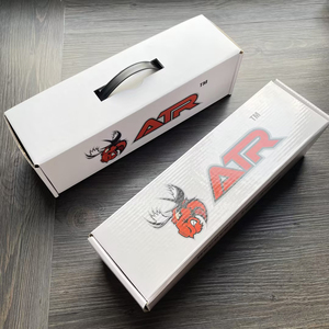 Caja de Cartón Corrugado Larga Personalizada, Impresión a Todo Color con Logotipo, Caja de Regalo con Tapa y Asa de Plástico para Envío - Product Image 4