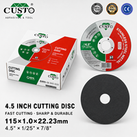Disque de coupe fin T41 de 115 mm (4,5 pouces) pour métal et acier inoxydable de 1,0, 1,2, 1,6 mm, norme EN12413 MPA, disque de découpe OEM