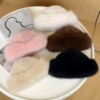 Fertig auf Lager Großhandel Frauen Mongolian Hut verdickt und warm Faux Nerz Pelz Mütze Gehörschutz für Herbst und Winter