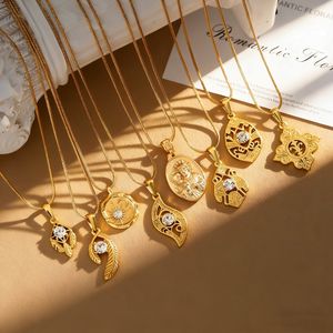 Collana con Segno Zodiacale in Acciaio Inossidabile Placcato Oro 18K con Zirconia, Ciondolo a Farfalla Stile Vintage, Nuove Collane <span class=keywords><strong>Oroscopo</strong></span> - Product Image 5