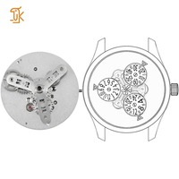 Mouvement Miyota 8215 Modifié, Régulateur 3 Disques, Calibre Automatique à Heure et Minute Flottantes Séparées pour Montre Mécanique, Usine OEM
