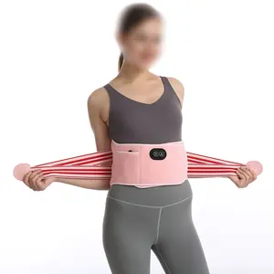 Twee Niveaus Temperatuur-En Massageaanpassing Verwarmde Taille Afslankriem Met Spandex Buik Intelligente Massagespier