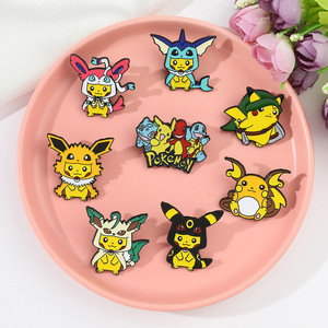 Broche en émail <span class=keywords><strong>Pikachu</strong></span> de la série Pokémon en gros, épinglette en alliage métallique, badges de dessin animé, décorations pour vestes et sacs à dos, cadeau souvenir pour fans - Product Image 4