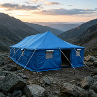 Tente de glamping de luxe 4,8 m x 12 m pour famille, en toile imperméable, à montage rapide, pour l'été, type loft, villa extérieure, lodge de villégiature, safari