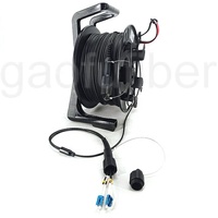 Tambour de câble à fibres optiques monomode multimode OM3 LC blindé tactique 100M 150M 200M pour les services de diffusion