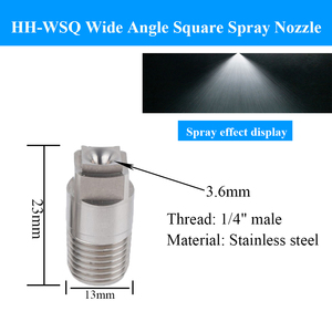 فوهة رش مربعة واسعة الزاوية ، فوهة رش للتبريد والتحكم في تنظيف الغبار ، فوهة تنظيف الغاز - Product Image 2