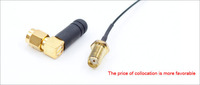 Antenne GSM Lora SMA mâle à angle droit mini 2DBI en caoutchouc 868MHz 2G avec câble pigtail UFL vers SMA de 10cm