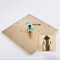 Ensemble de douche thermostatique encastré de luxe en nickel brossé à poignée unique, avec pommeau de douche pluie de 10 pouces en laiton et cartouche céramique